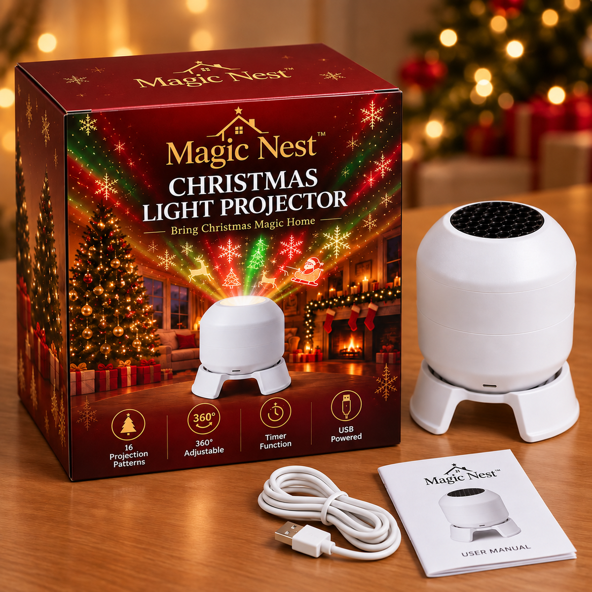 TheMagicNest™ Christmas Projector